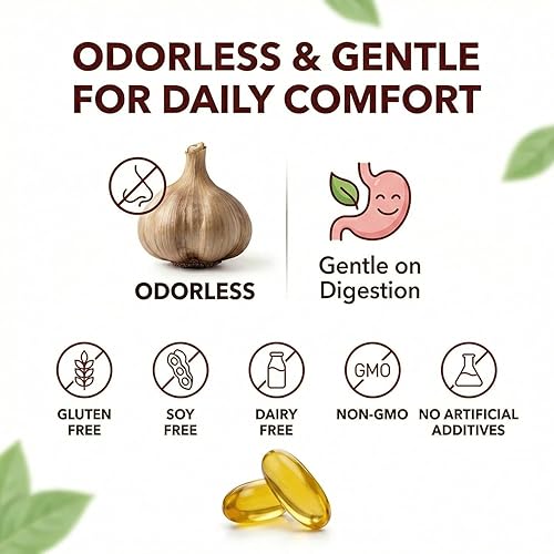 Miniatura 3 de Lumine Organics Aged Garlic,Louma Aged Garlic,7500mg Odorless Organic Garlic Supplement,All-Natural (1pcs)