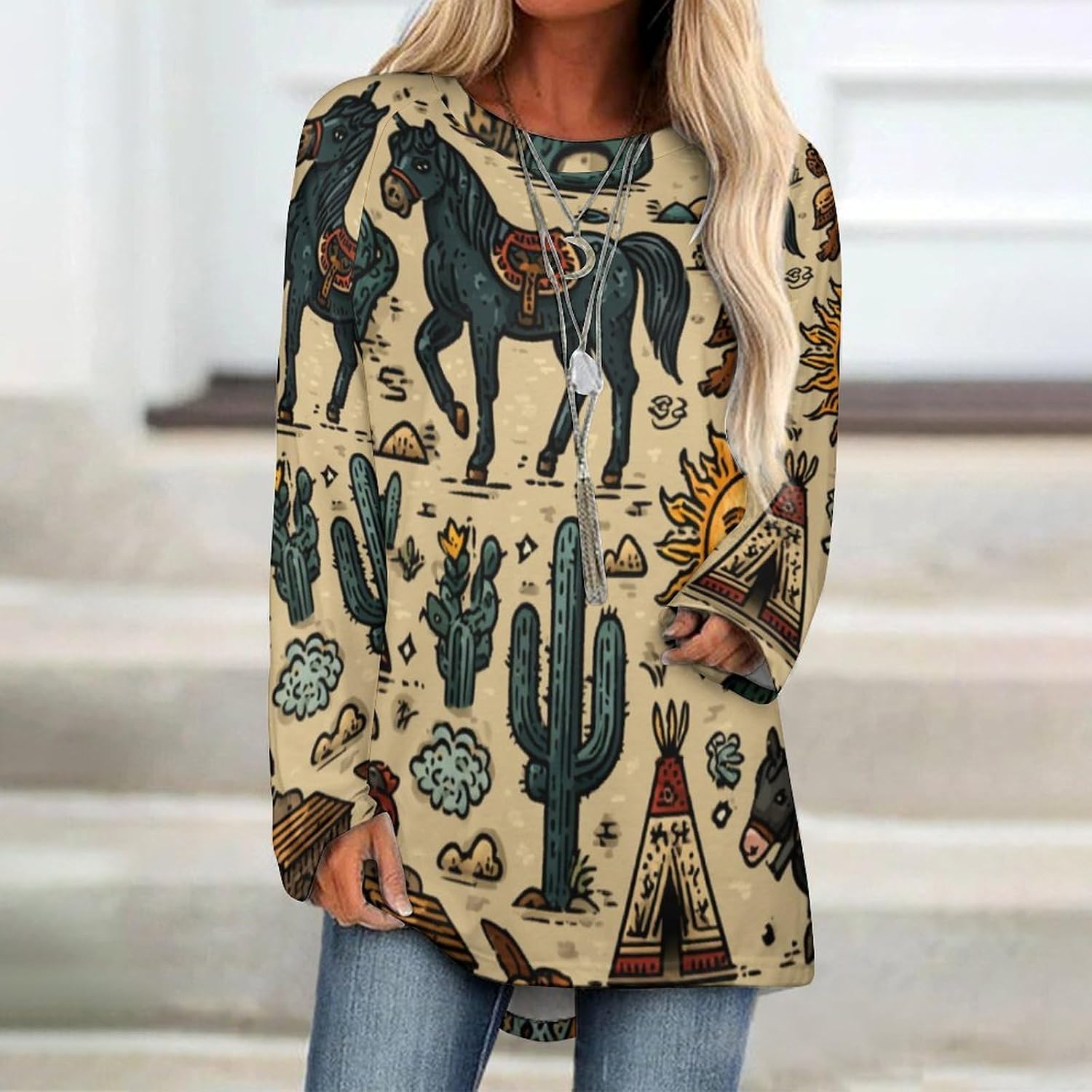 Women's Raglan Long Sleeve T-Shirt Casual Crewneck Blouse, Soft Basic Long Top