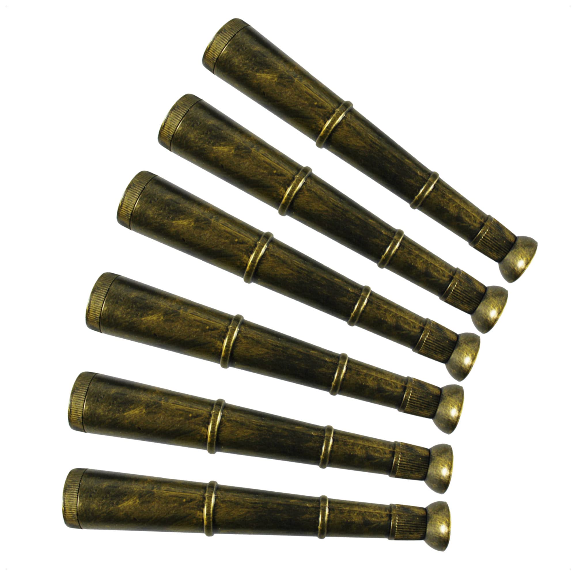 com-four 6x pirate telescope - accessories for pirate costume - pirate disguise accessories - for carnival, theme parties and costume events