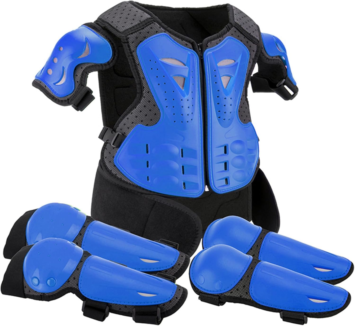 Body Armour, Kids Motorcycle Gear 1 Set Breathable Shockproof Adjustable Protective Gear Resistant Body Armour for Dirtbike Skateboard, Kids Motorbike Clothing