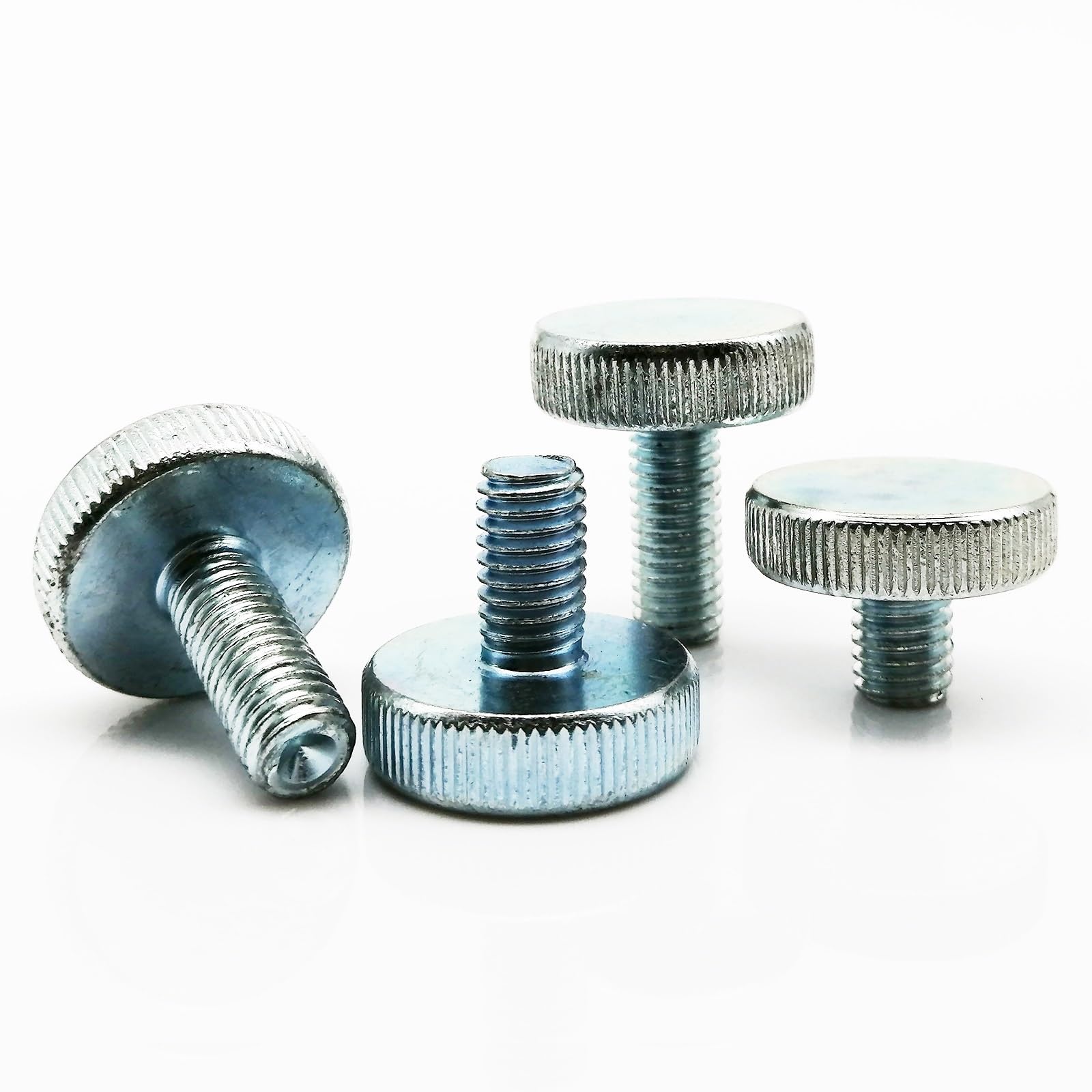 Tornillo autorroscante de 1/2/5 piezas M3 M4 M5 M6 M8 M10 DIN653 de acero al carbono moleteado de cabeza plana tornillo de pulgar ajuste tornillo sin herramientas (45 mm, M6 (5 piezas)