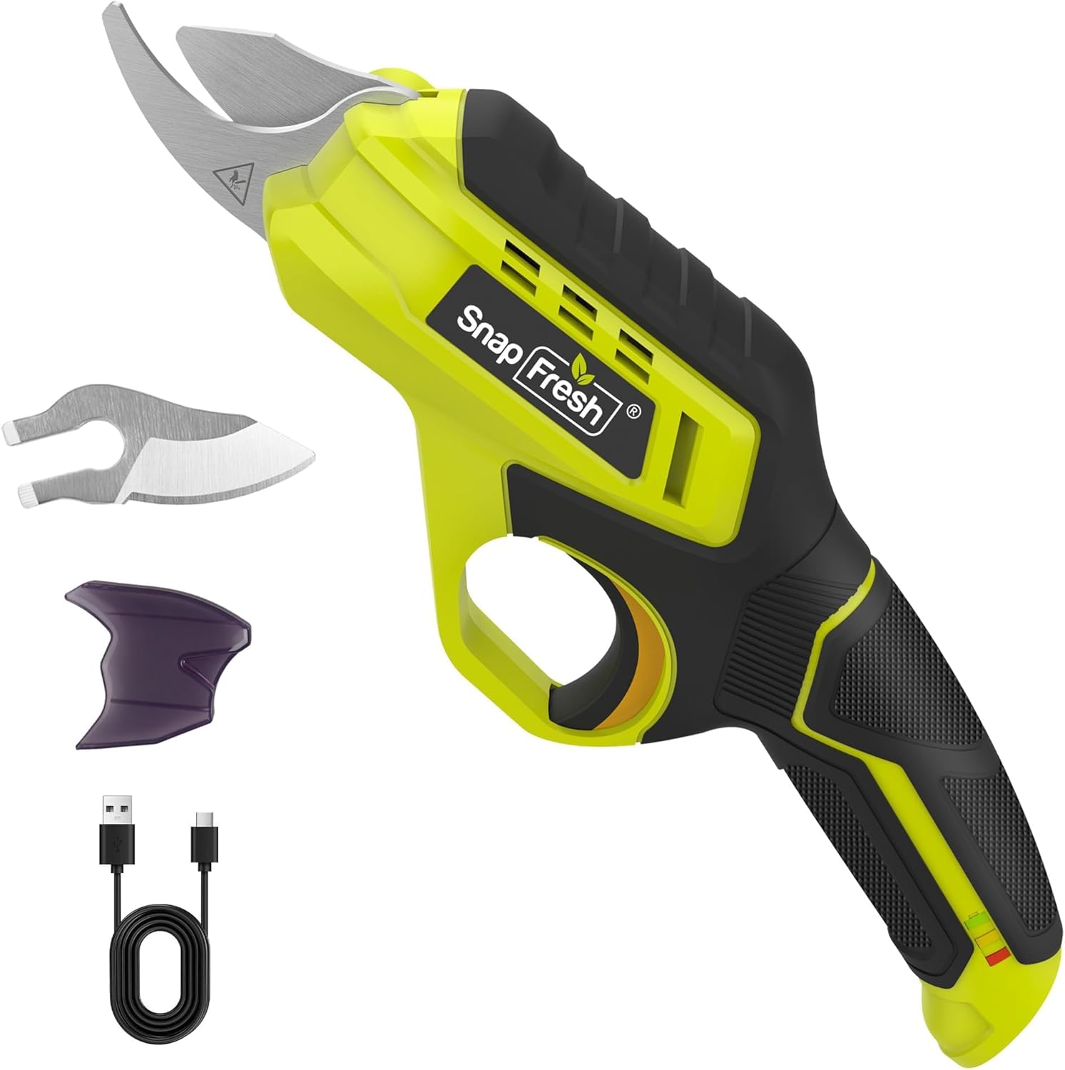SnapFresh Cordless Electric Pruning Shears, 4.0Ah Battery Powered Garden Pruner with Extra Blade, 3/4" Cutting Capacity, Tool-Free Quick Blade Swap, Lightweight Branch Cutter Gardening Scissors