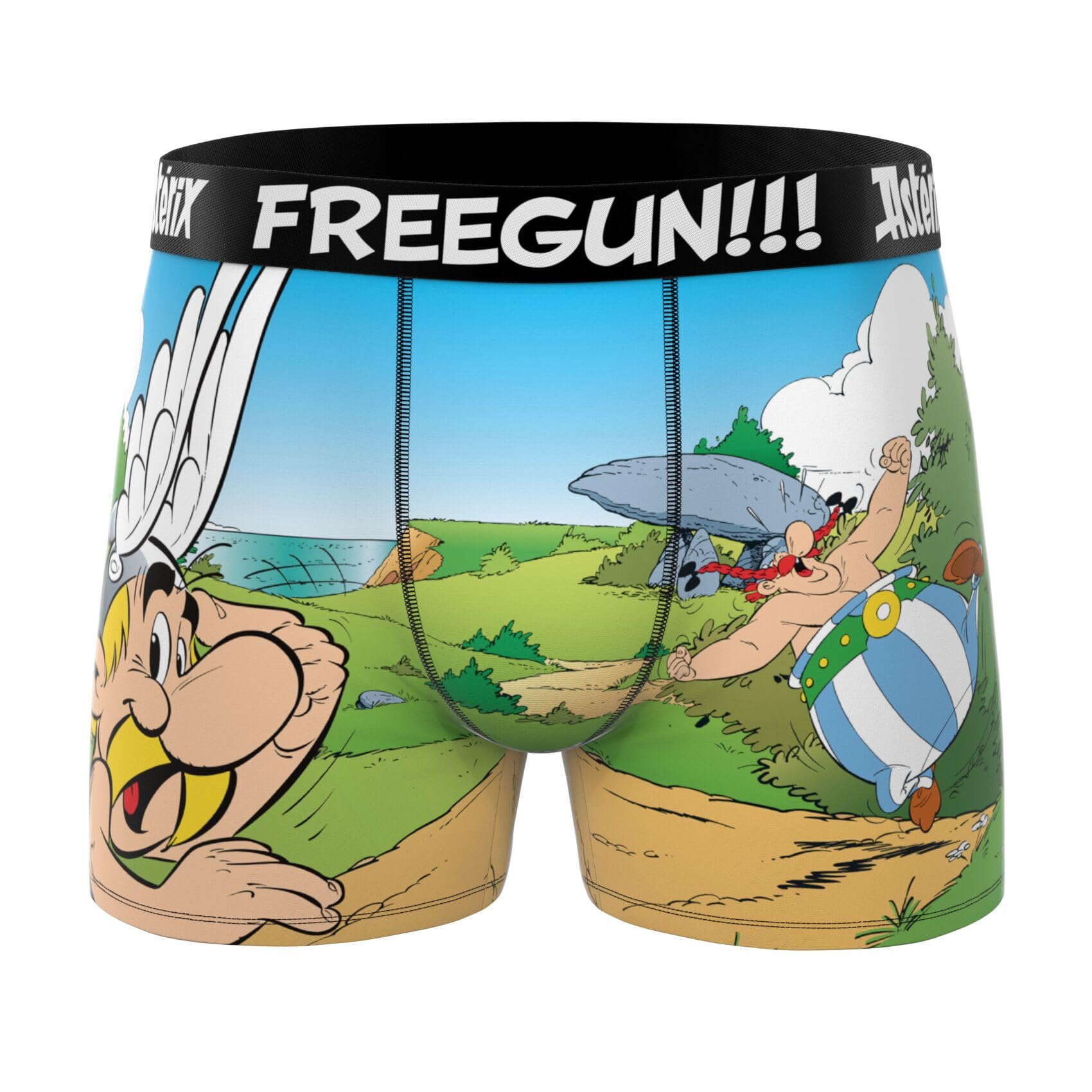 FREEGUN Boxer Enfant Astérix, Caleçon Garçon, Confortable & Ultra-Doux (Lot de 3)