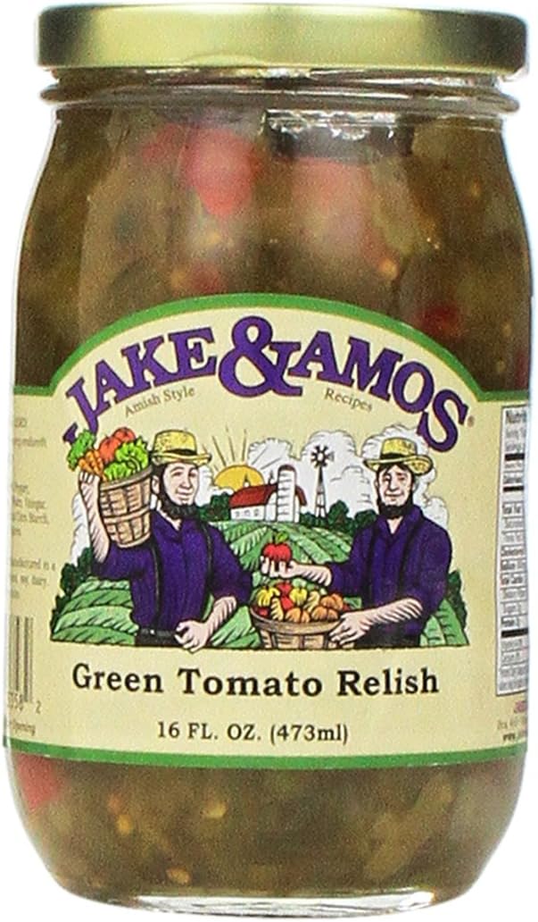 Jake & Amos Green Tomato Relish / 2 - 16 Oz. Jars