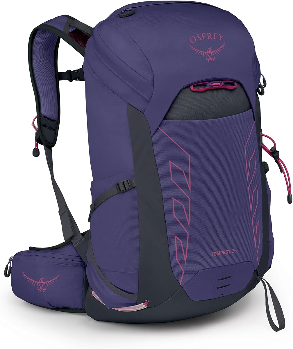 Mochila de senderismo ligera Tempest 26L para mujer, color morado OS