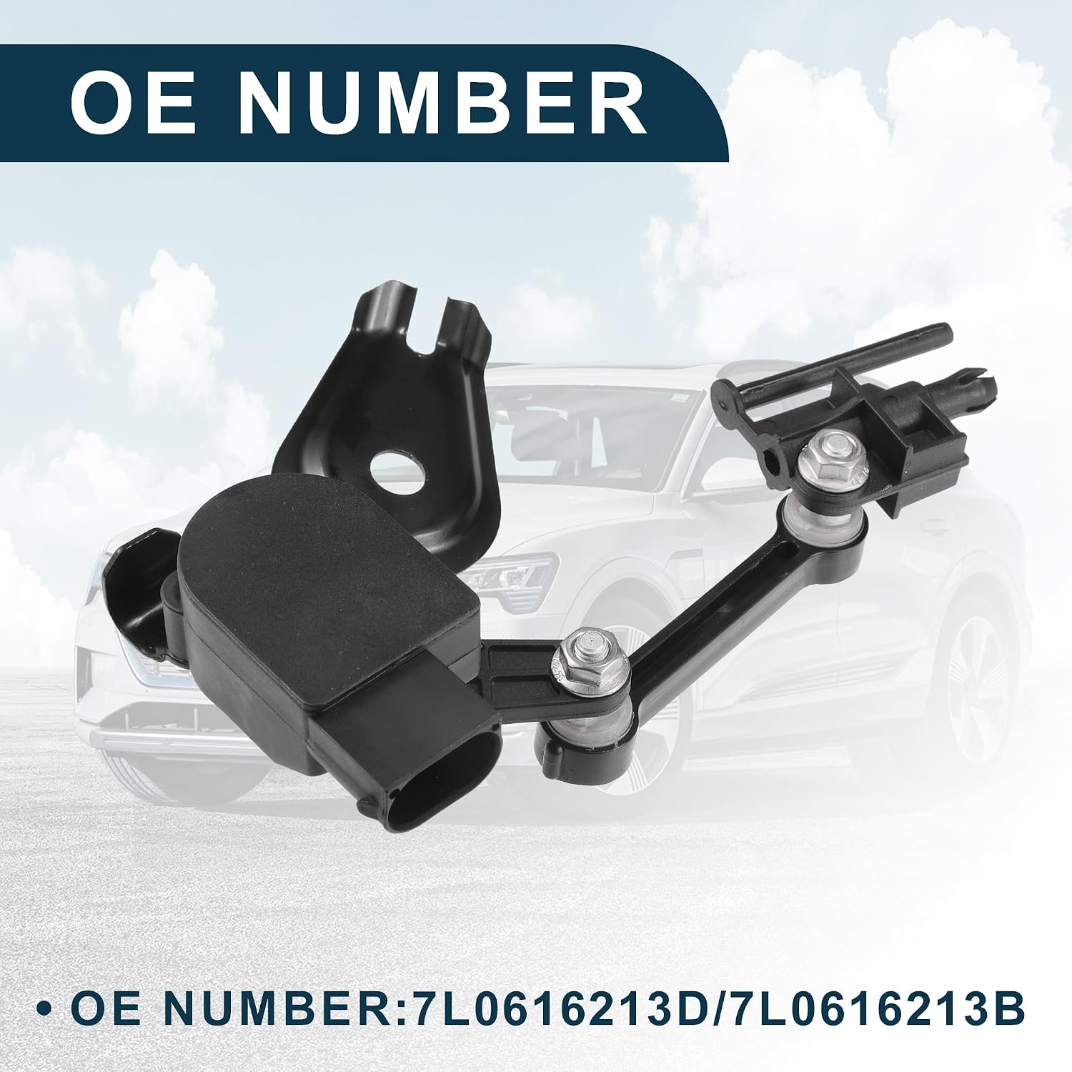 Air Suspension Ride Height Level Sensor for Audi Q7 2007-2015 No.7L0616213D/7L0616213B | Front Left Height Level Sensor 1 Pc