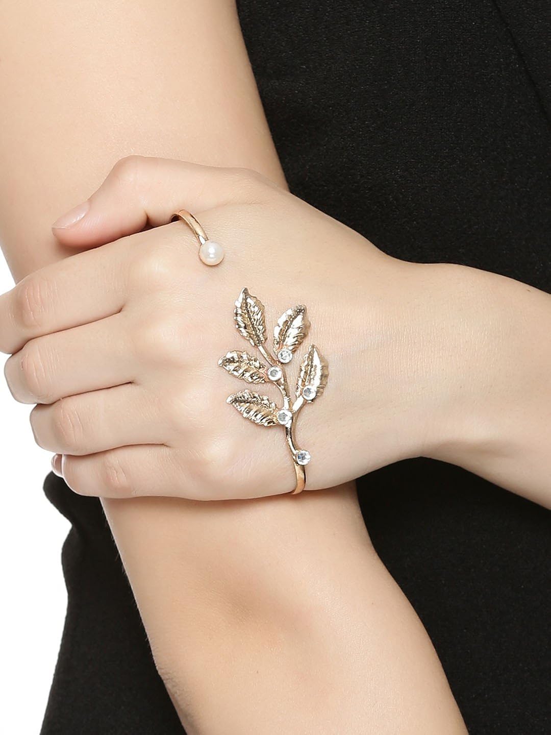 Buy Ashiana Leaf Palm Cuff Bracelet Online At Low Prices In India