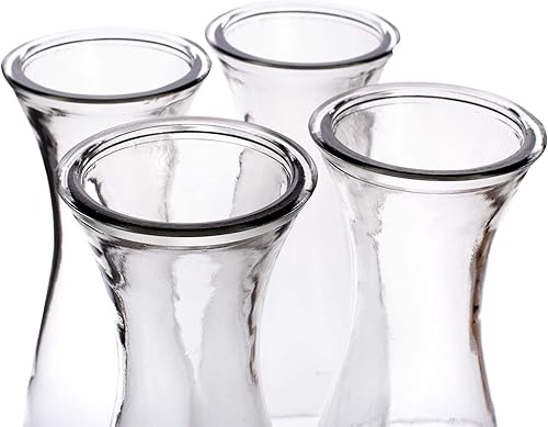 Miniatura 2 de Botellas de vidrio de 34 onzas (1 litro), paquete de 4 jarras de agua, decantadores de vino, bebidas mixtas, mimosas, centros de mesa, artes y