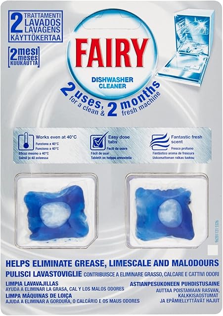 Fairy Power Clean DishWasher Machine Cleaner, 2 Tablets