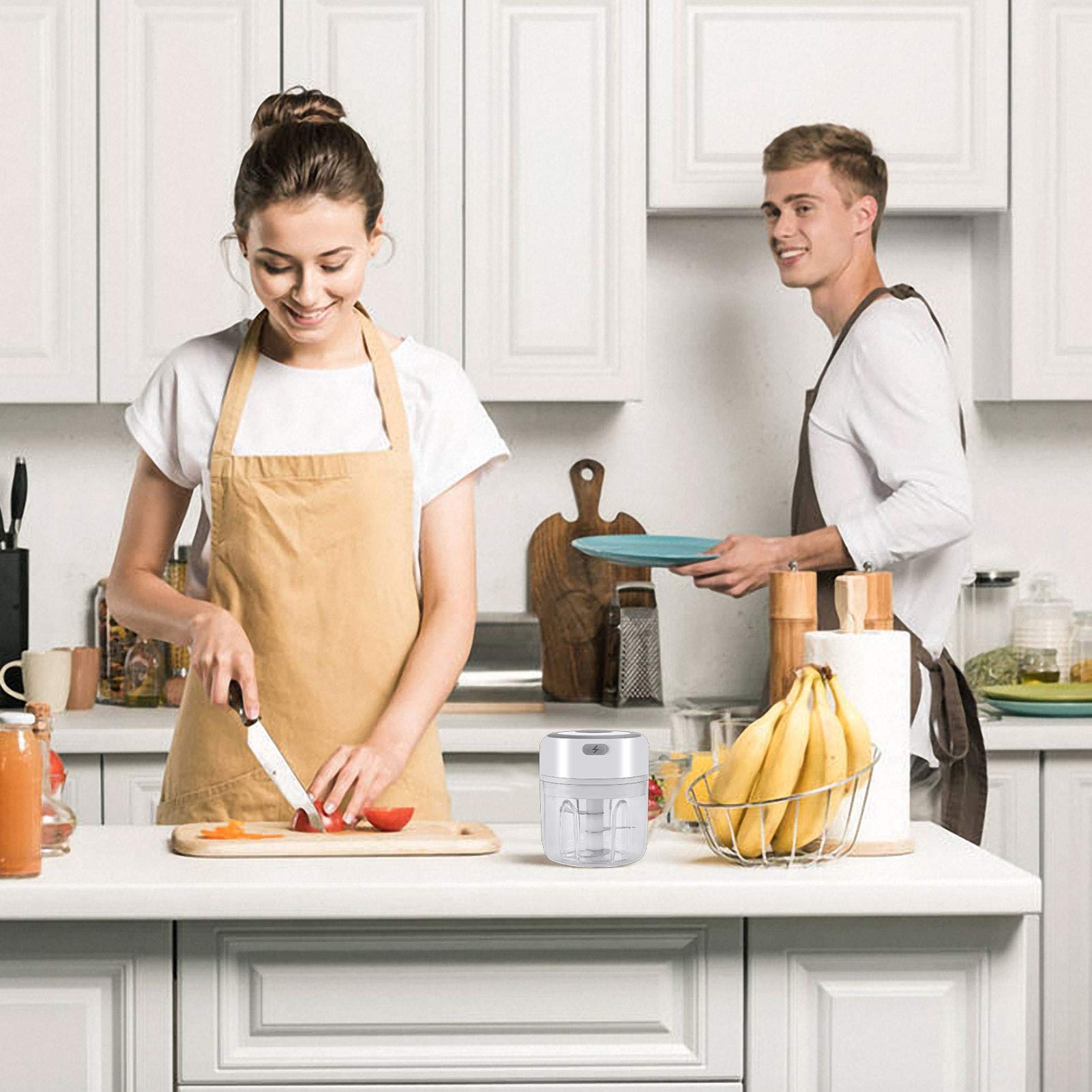 Electric Mini Food Chopper, Vunnalise Garlic Blender Portable Food