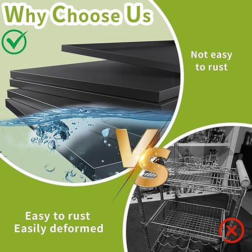 Miniatura 4 de Estantería de garaje resistente, fácil montaje, estantería de metal ajustable de 5 niveles, estante de utilidad, organizador de almacenamiento para