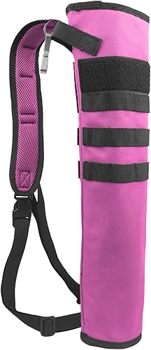 Vista 17 de KRATARC Carcaj de flechas de tiro con arco ligero para la espalda de doble uso plegable compacto con sistema Molle colgado para tiro al blanco