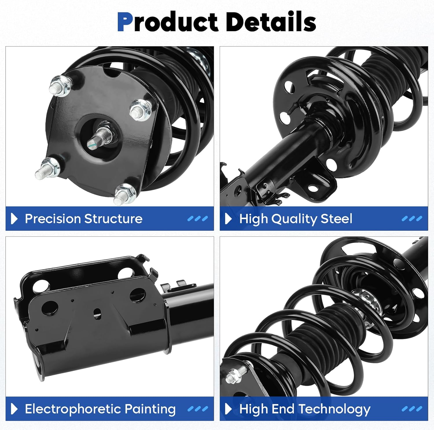 Front Struts Assembly Fit for 2011 2012 2013 Ford Explorer FWD ONLY, Shock Absorber & Sway Bars End Links, Replace 172620 172621 K750616 (4Pcs)