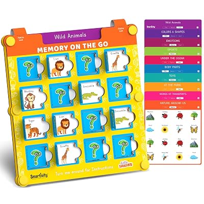 Smartivity Memory Game for Kids Ages 3+ Years | Fun Matching Game - 12 Theme Cards & 3 Level Challenges I Birthday Gift 