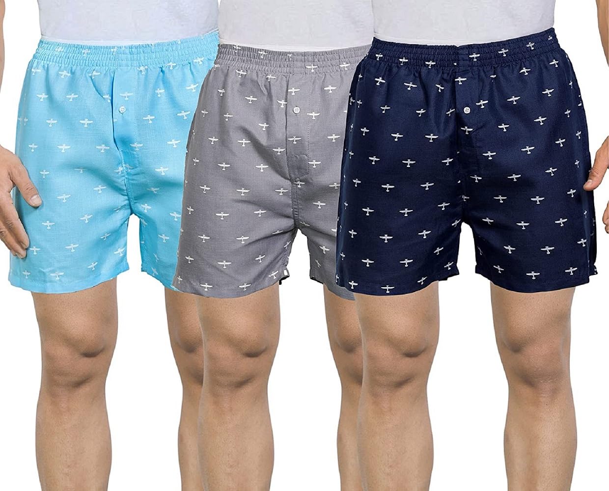 raploch Men's Cotton Woven ABCD Print Boxers Soft Cool Latest Print Cotton Boxers Sizes M L XL XXL for Casual, Beachwear (201 yelloww)-picture-10