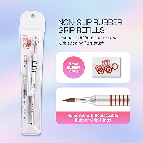 Miniatura 7 de Pincel Pana USA 3D de pelo kolinsky para arte en uñas de acrílico para esculpir uñas mango antideslizante