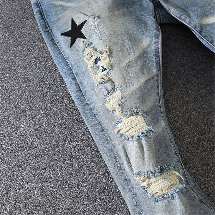 Amazon.co.jp: N/A メンズホールズボンメンズブルーで 5つの尖っ