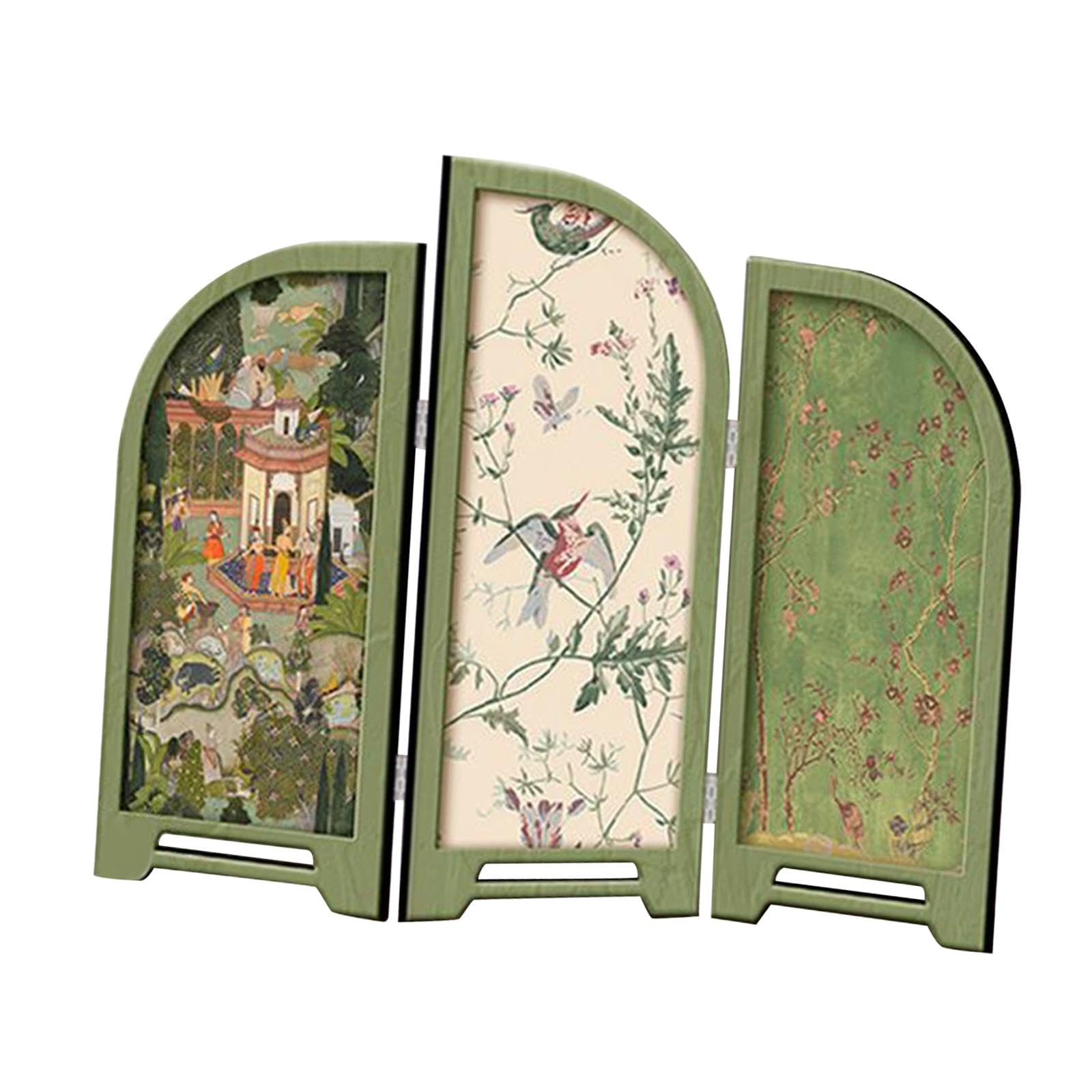 Bnf® Mini Folding Screen Classic 3 Panel Divider for Shelf Home Decor-image-9