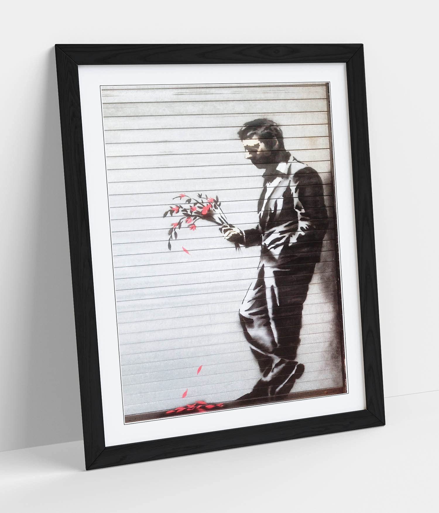 Canvasartshop Unframed - Banksy The Hustler Graffiti- Premium Wall Art Framed Picture Prints - 3 Colours - 4 Sizes (, A4)