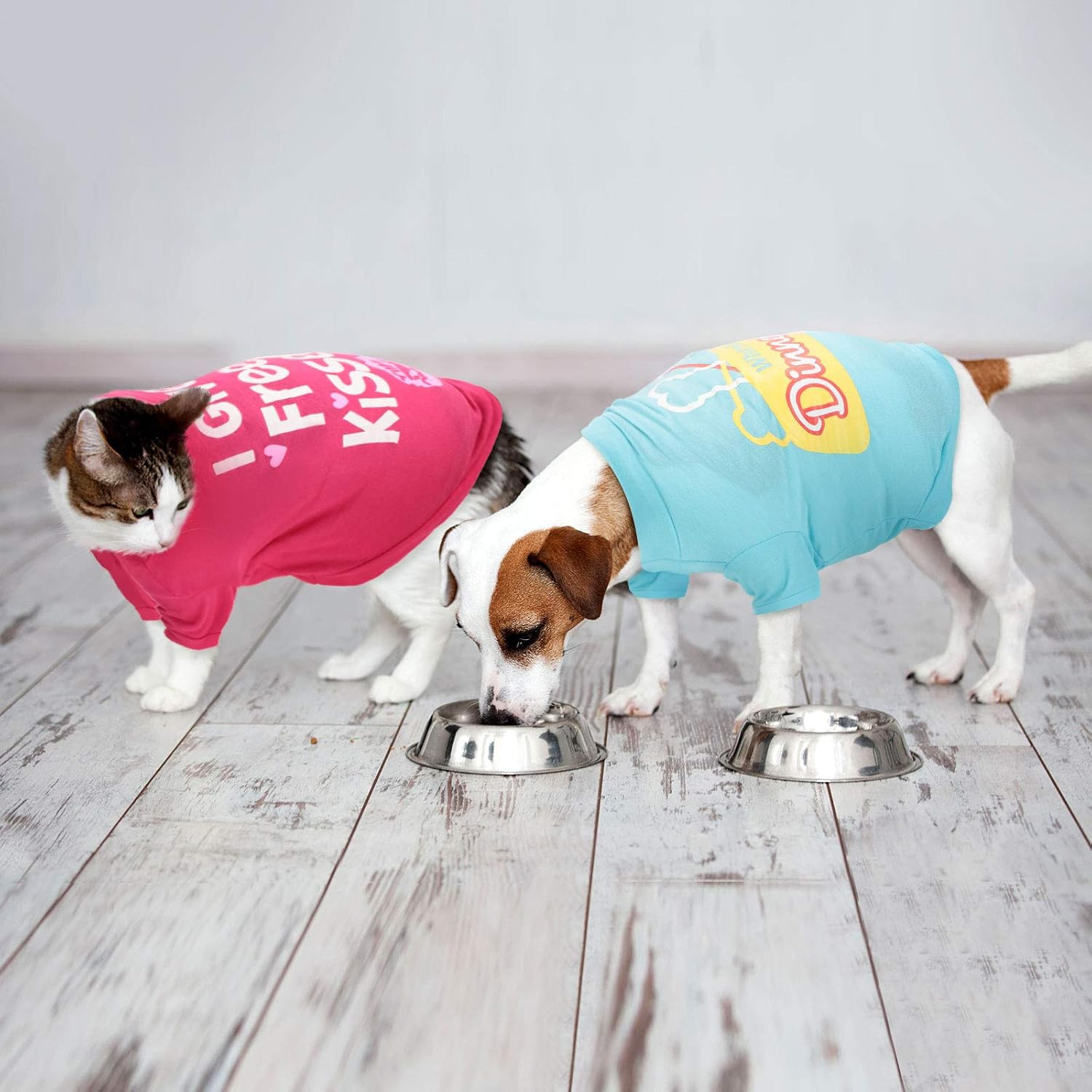 8 Pieces Printed Puppy Dog Shirts Breathable Dog Apparel Soft Puppy Sweatshirt Pet Daily Shirt Colorful Pet Clothing for Dogs and Cats (S) : Pet Supplies