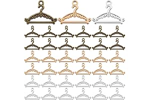 90 Pieces Tibetan Style Metal Coat Hanger Charms Pendants for Jewelry Making