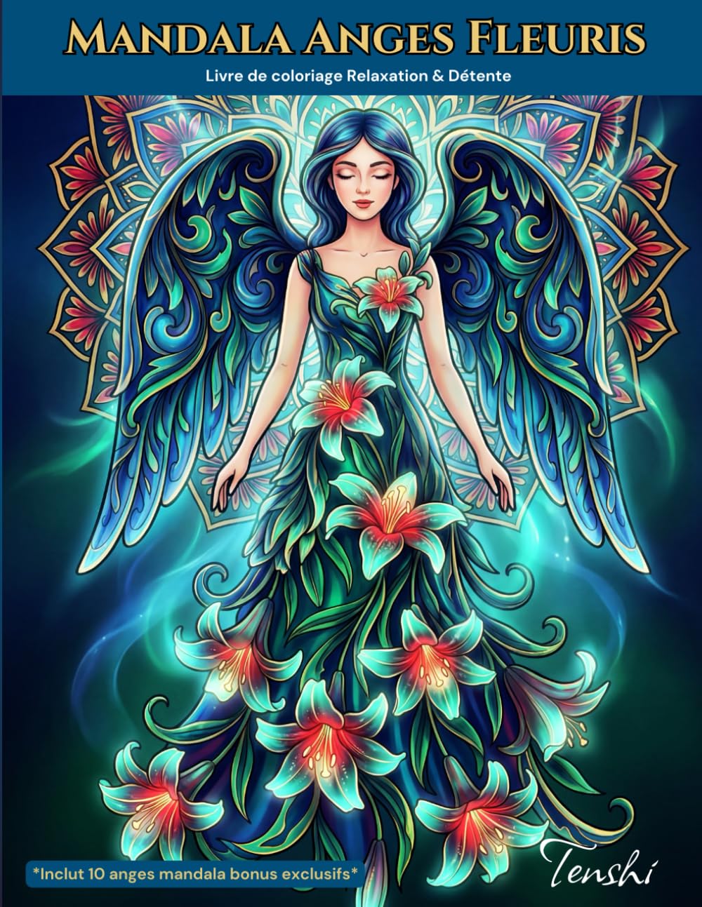 Mandala Anges & Fleurs Livre de coloriage Relaxation & Détente: Art anti-stress pour une créativité consciente