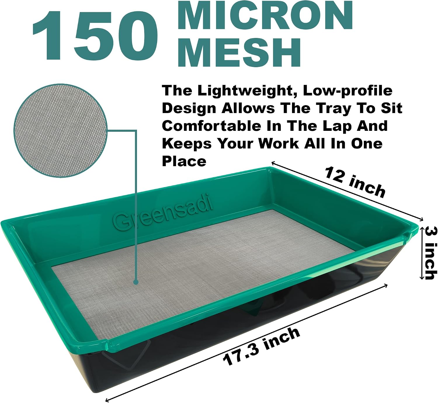 Trim Tray Set Durable, Premium Quality Trimming Tray w/ 2-Tier, 150 Micron Screen image 4