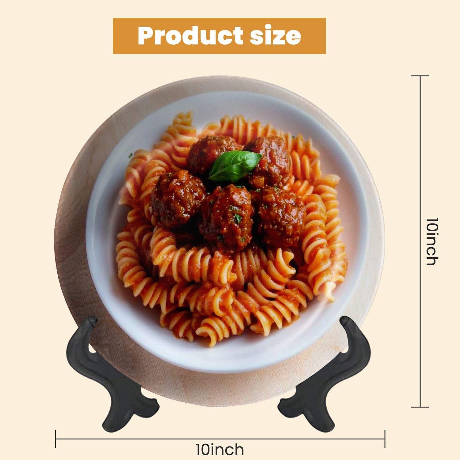 Decorative Plates for Display Meatballs tomato sauce pasta Top view Almondegas Gift Plates Ceramic Collections Plates Hanging Artwork for Living Dining Room Kitchen Souvenir