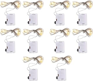 WINOMO 1M Led String Lights 10LED Copper Wire String Lights Fairy String Lights Led Starry String Lights Firefly Lights for for Wedding Bedroom Patio Garden Decoration