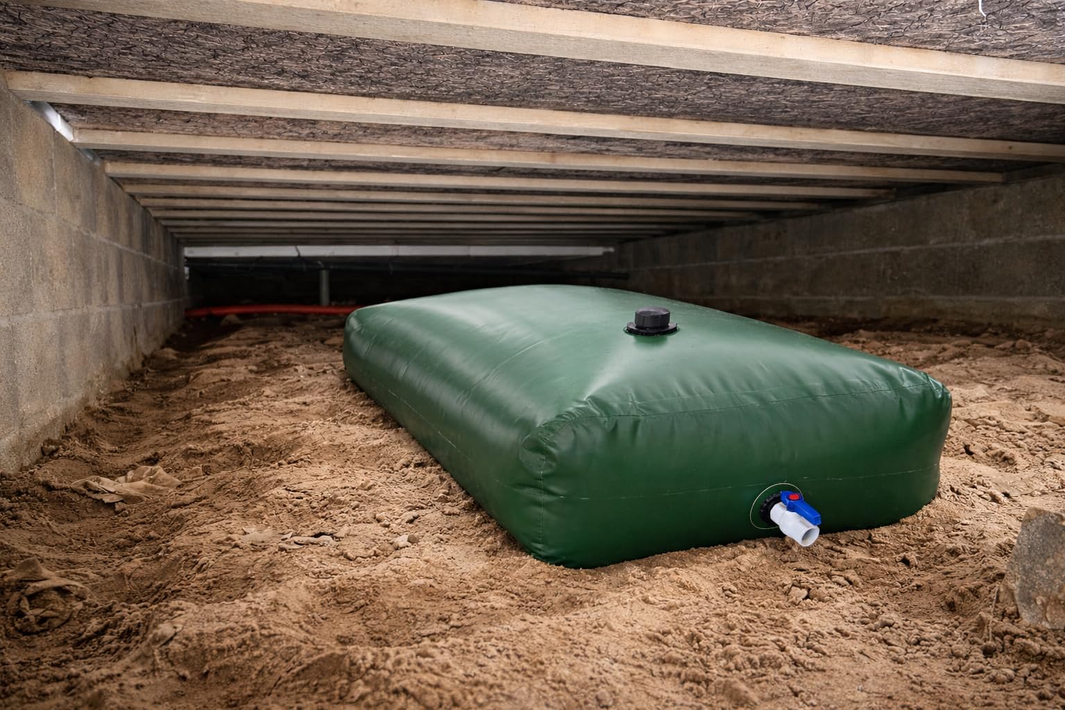 Jardibric - Reserva de agua flexible 500L - Tanque de recuperación de agua de lluvia plegable jardín