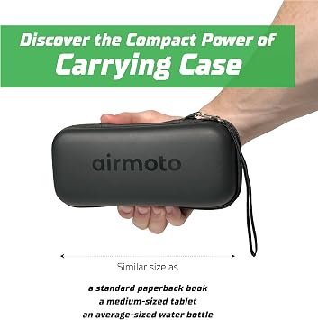 Airmoto Carrying Case - Durable Storage Box Compatible with Most Handheld Tire Inflators - Hard Case for Tire Inflator Portable Air Compressor - Mesh Pocket for Air Pump Connectors - Container Only