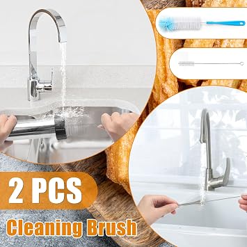 Churro Maker Kit 1+8pcs Churro Maker Machine Stainless Steel Churro Maker with Churros Gun Kit 3 Flower Pieces 2 Brushes Piping Bag Piping Nozzle Converter