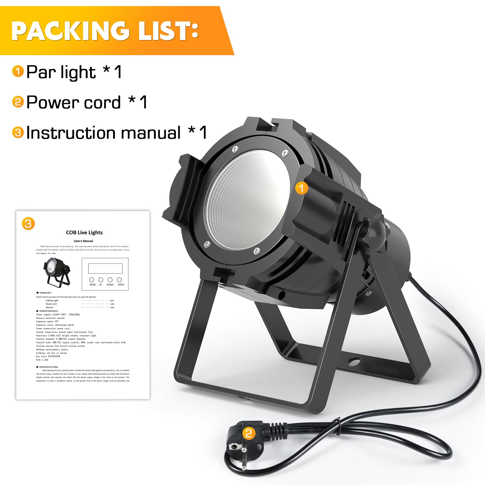 Faretto LED Par RGBW 15W, 14 LED | Controllo Vocale, DMX512, Per Feste, Matrimoni, Bar E Teatro - Foto 10