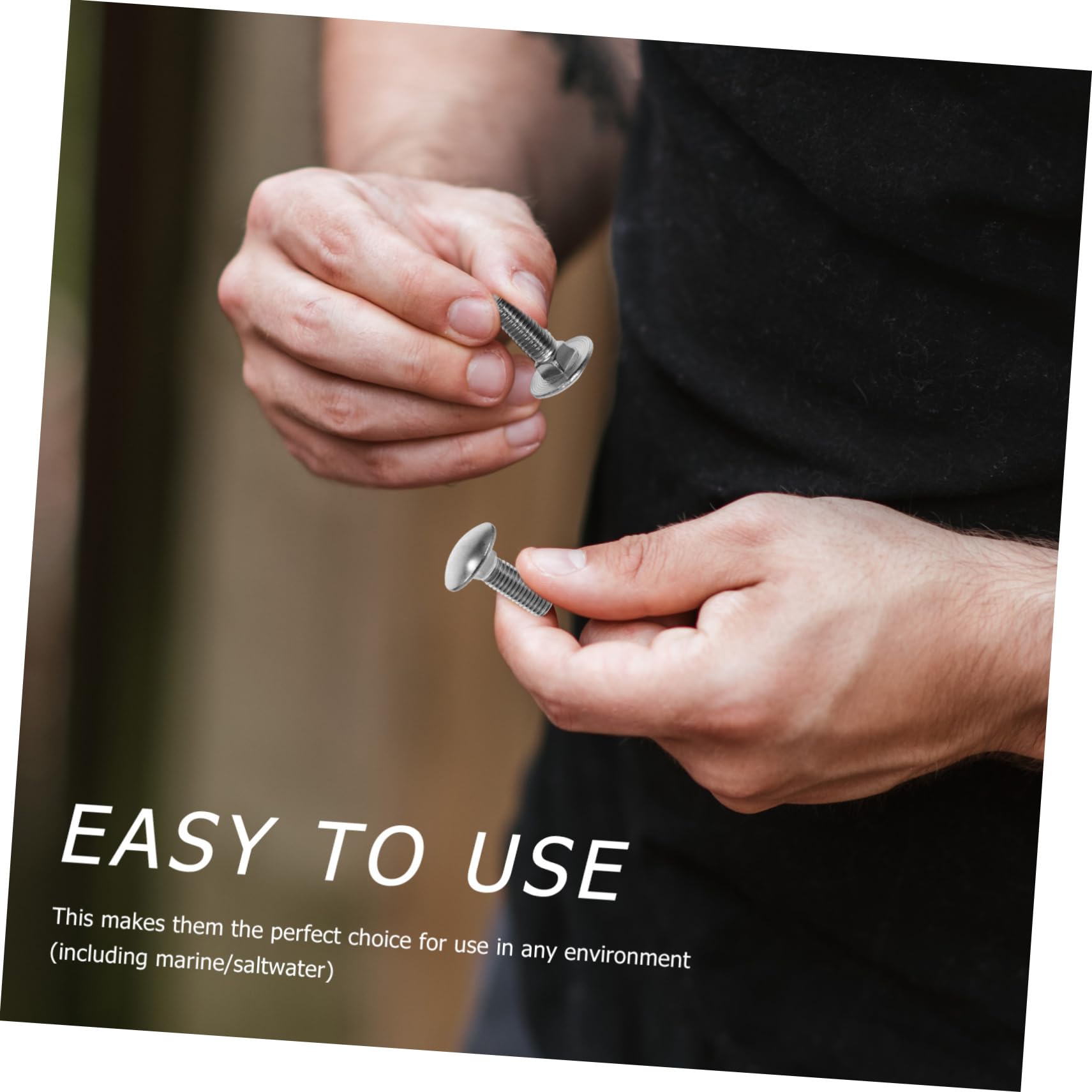 NAMOARLY Shelf Screws Accessories 30pcs Stainless Carriage Bolts Square Neck Screws