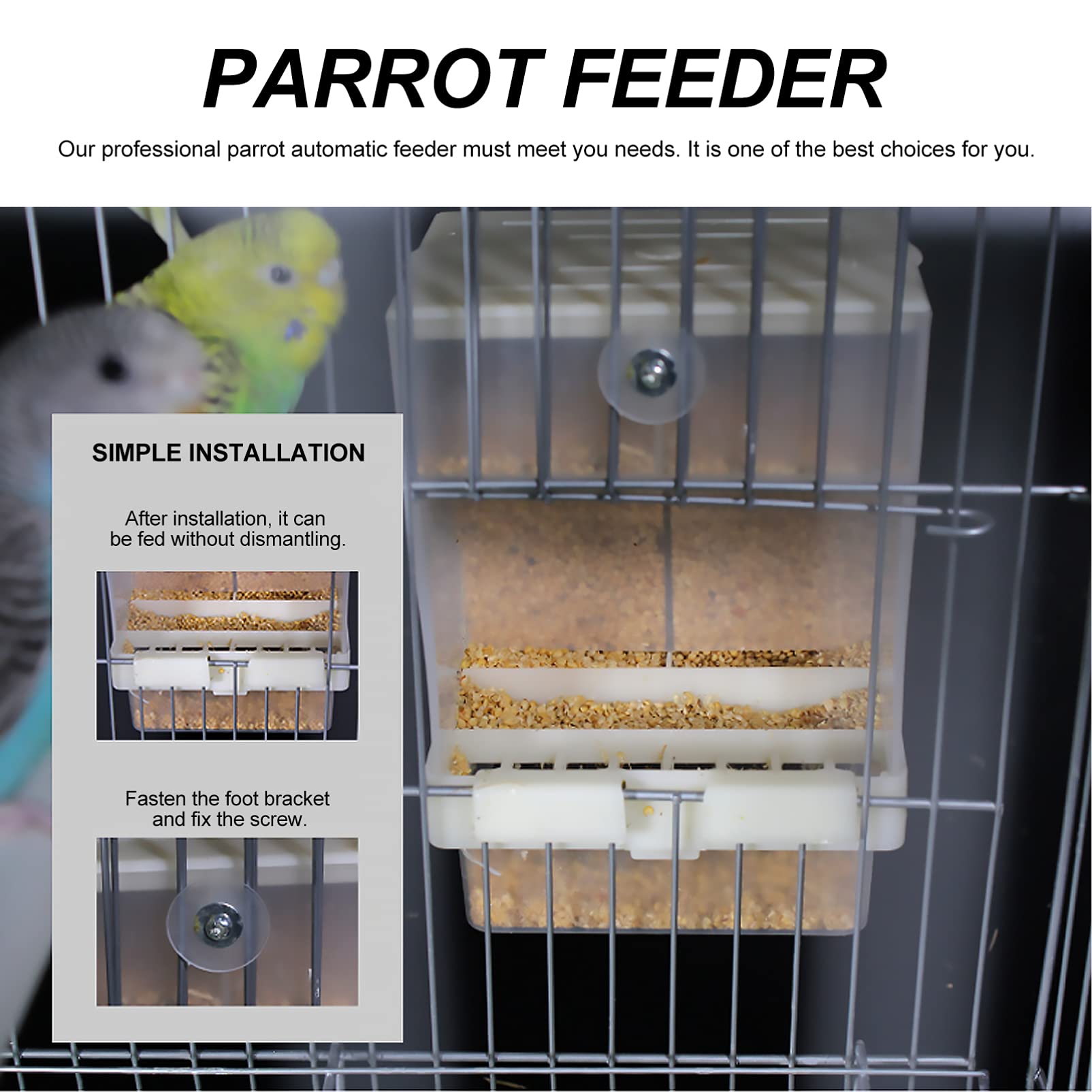 BESPORTBLE 3 Pz mangiatoia automatica per piccione mangiatoia per uccelli mangiatoie per uccelli da gabbia mangiatoie per uccelli da esterno alimentatore automatico