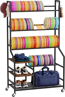 Portin Disc Golf Storage Rack with Wheels