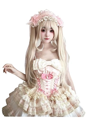 COSDREAMER Womens Ruffle Lace Ribbons Headwear Maid Lace Flower Cosplay Headwear - 1 Count (Pack of 1) - Colorful3 a
