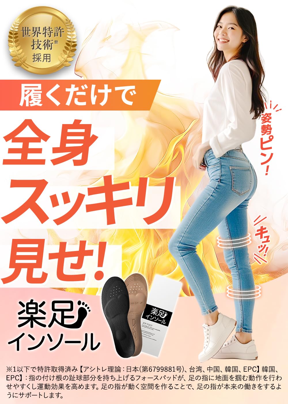 Amazon.co.jp: 【世界特許技術×医師監修】 ウォーキュット インソール