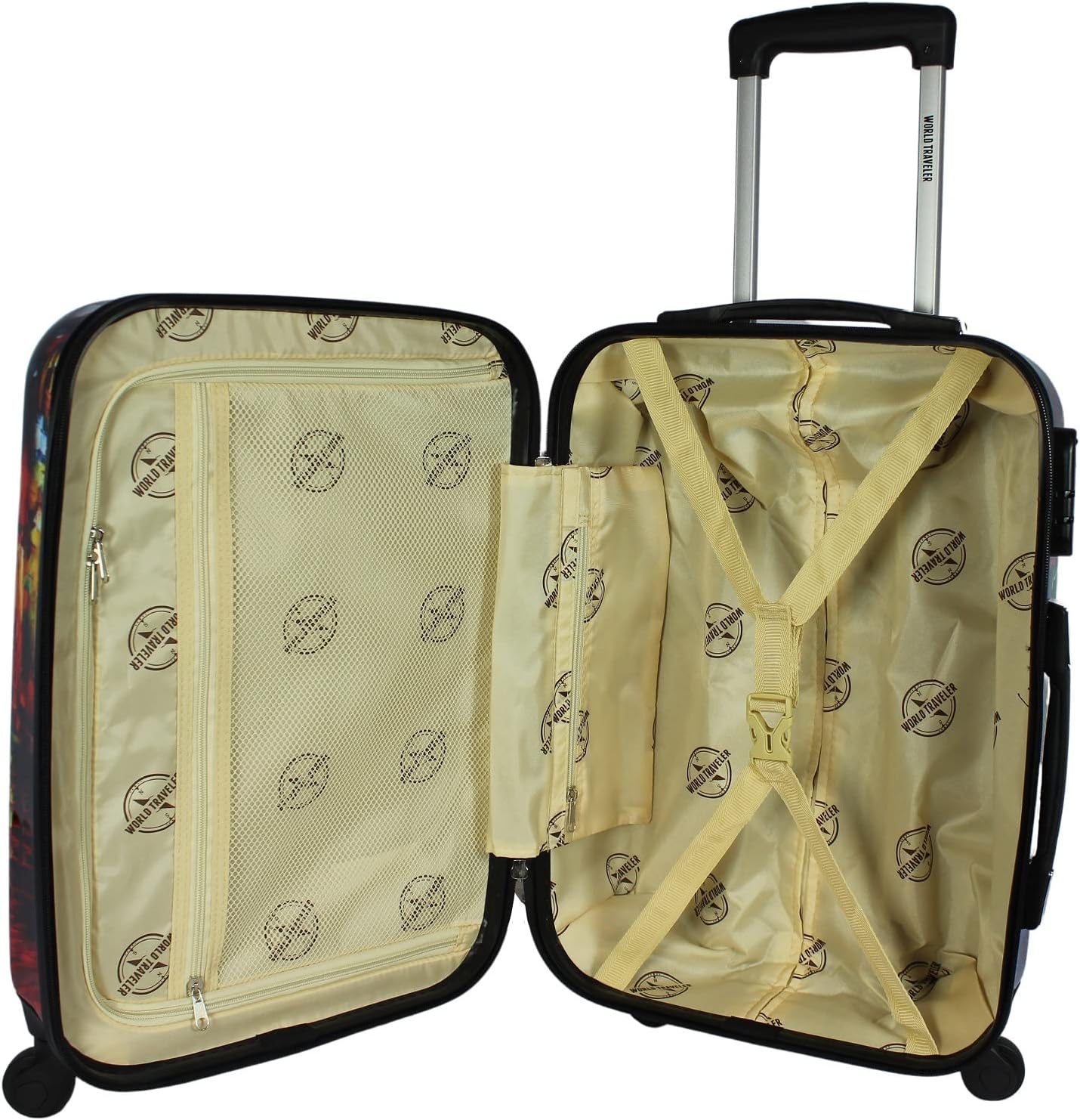 review World Traveler 2-Piece Carry-on Hardside Spinner Luggage Set-Paris Nights, One Size