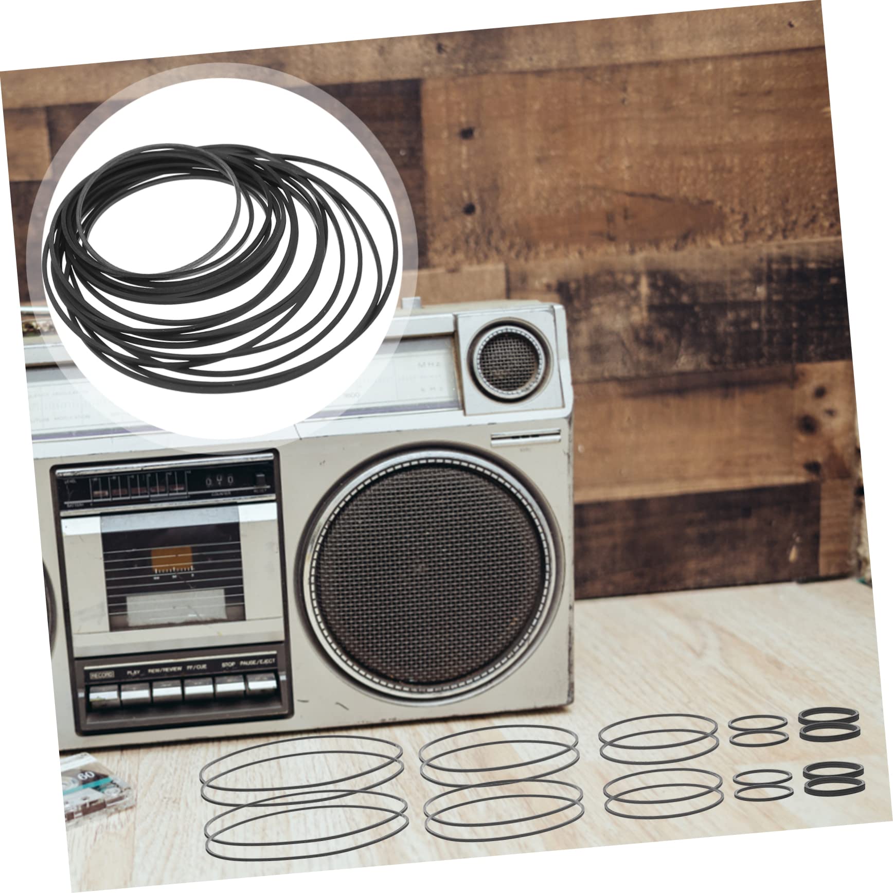 SUPVOX 250pièces Ceinture Cassette pour Enregistreurs Et Platines Courroies Carrées pour Réparation Et Maintenance