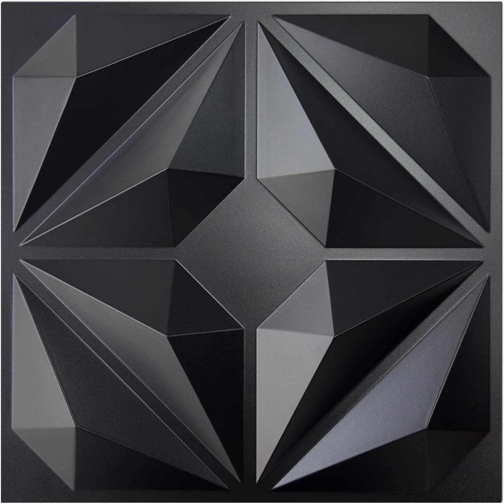 MIX3D Decorative 3D Wall Panels Textured PVC Wall Panels for Interior Wall Decor, 12''x12'' Black, Pack of 33 Tiles Cover 32 Sq. Ft