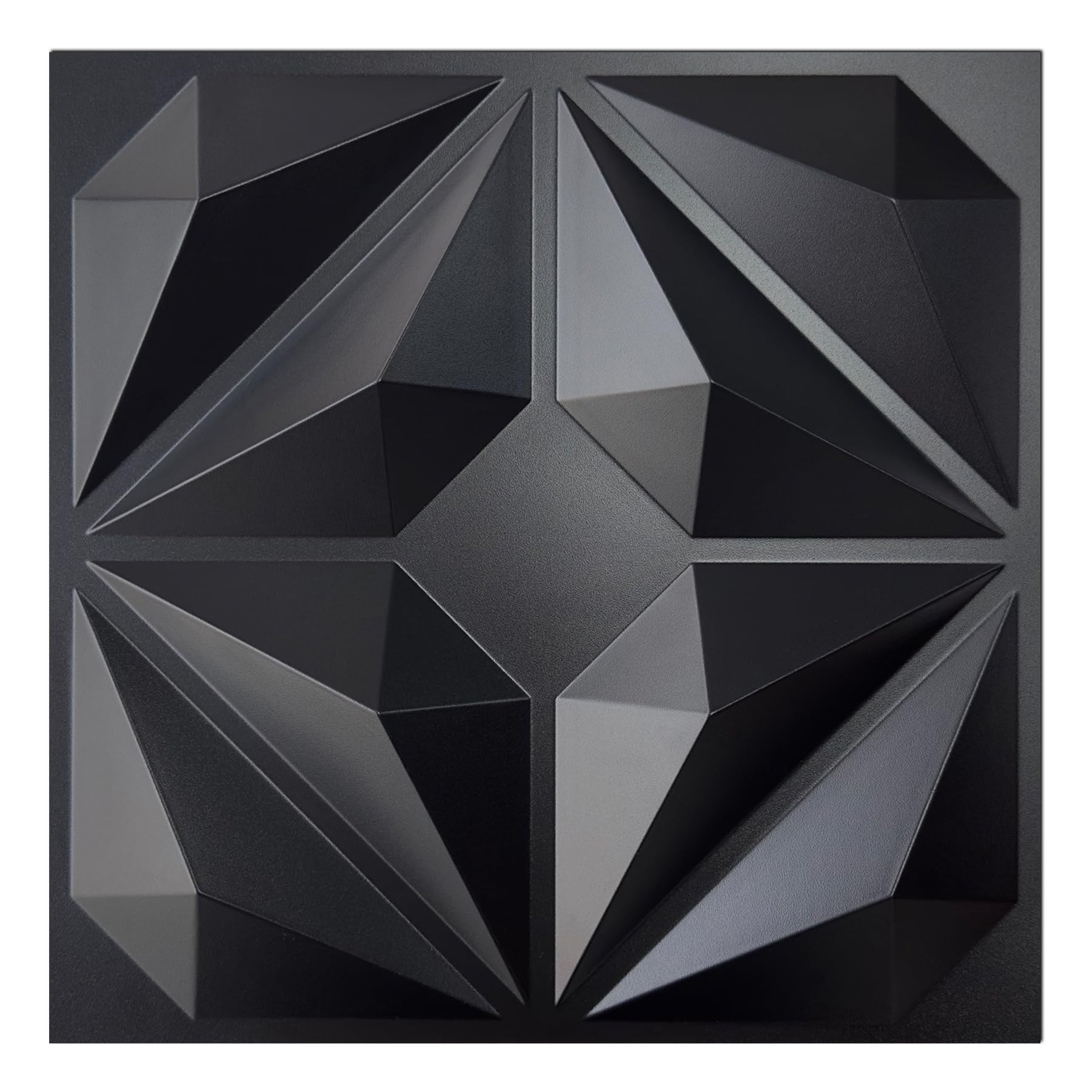 MIX3D Decorative 3D Wall Panels Textured PVC Wall Panels for Interior Wall Decor, 12''x12'' Black, Pack of 33 Tiles Cover 32 Sq. Ft