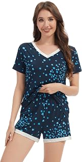 WiWi Bamboo Viscose Womens Pajamas Cooling Sleepwear for Hot Flashes S-4X | Short Sleeve & Tag-Free, Luxury Soft Lounge Sets, Moisture Wicking, Breathable for Night Sweats, Oeko-Tex Certified, Gift