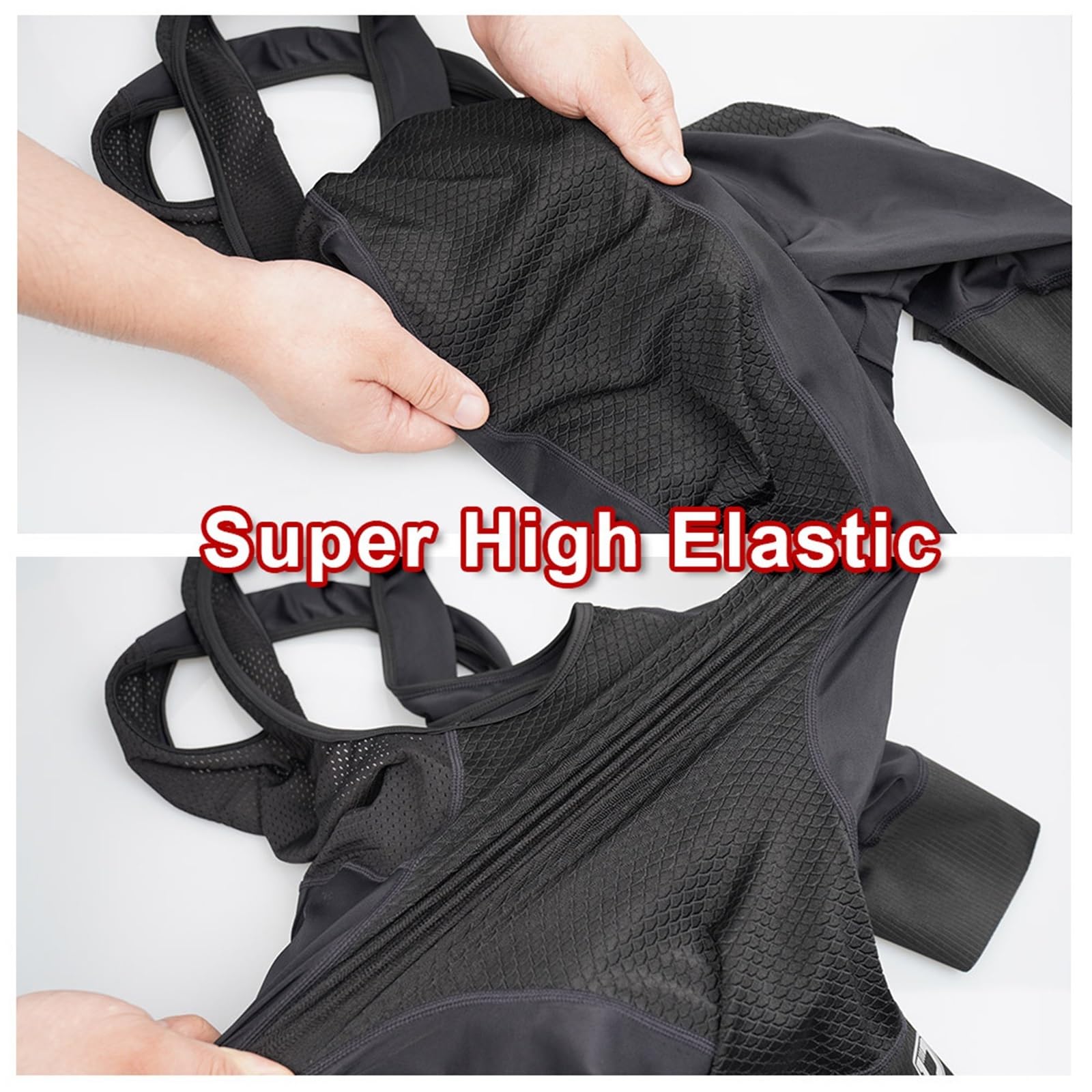 Pantalones Cortos con Pechera, Acolchado de Gel 3D Grueso, Pinza Antideslizante, Ideales para Paseos de 6 Horas, Modelo Profesional. Culotte Ciclismo Hombre(Asian-S)