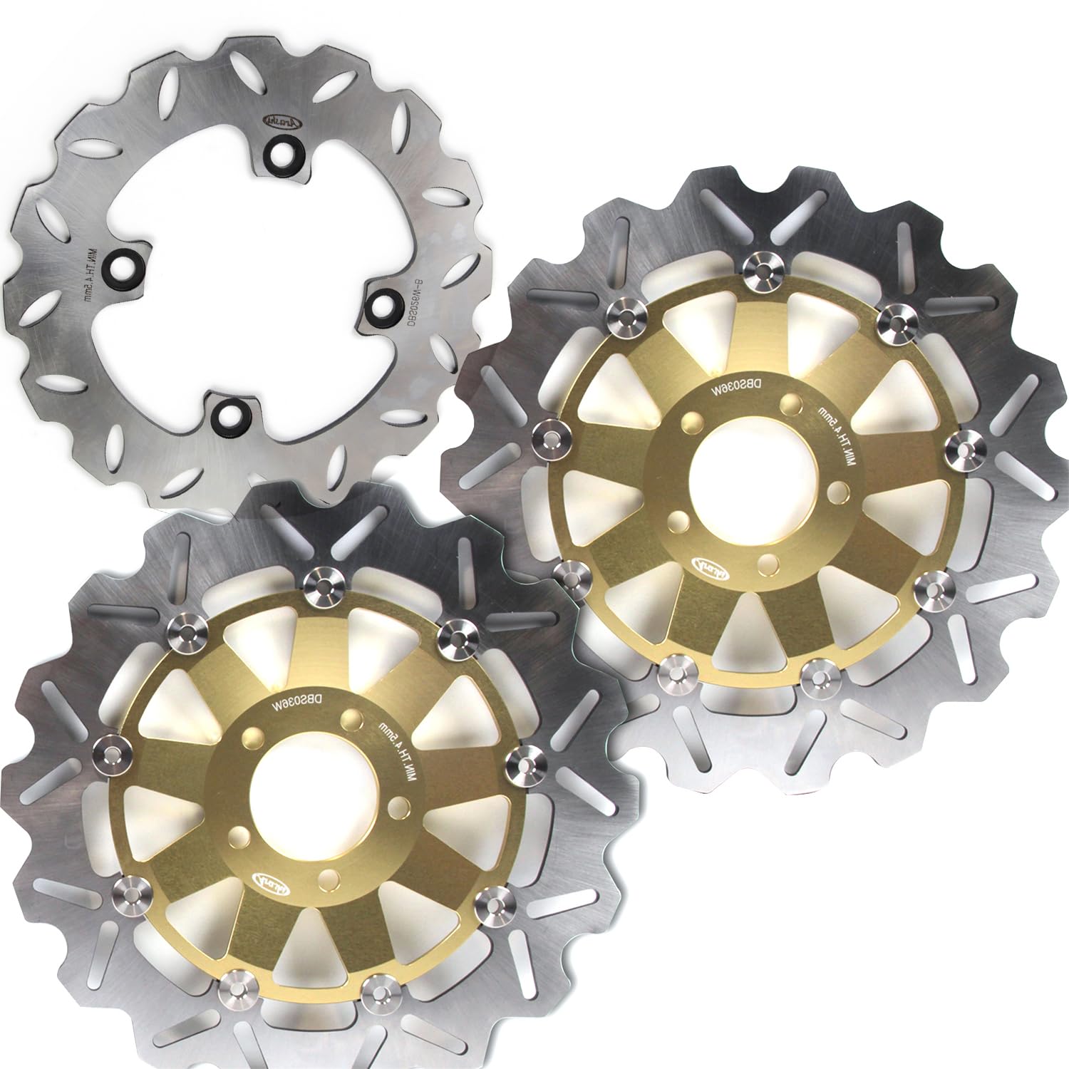 Disco Dischi Freno Anteriore Posteriore Rotore per KAWASAKI Z1000 2003-2006 Disks Accessori per motori Z 1000 2004 2005 Oro Z750 Z750S Ninja ZX6R