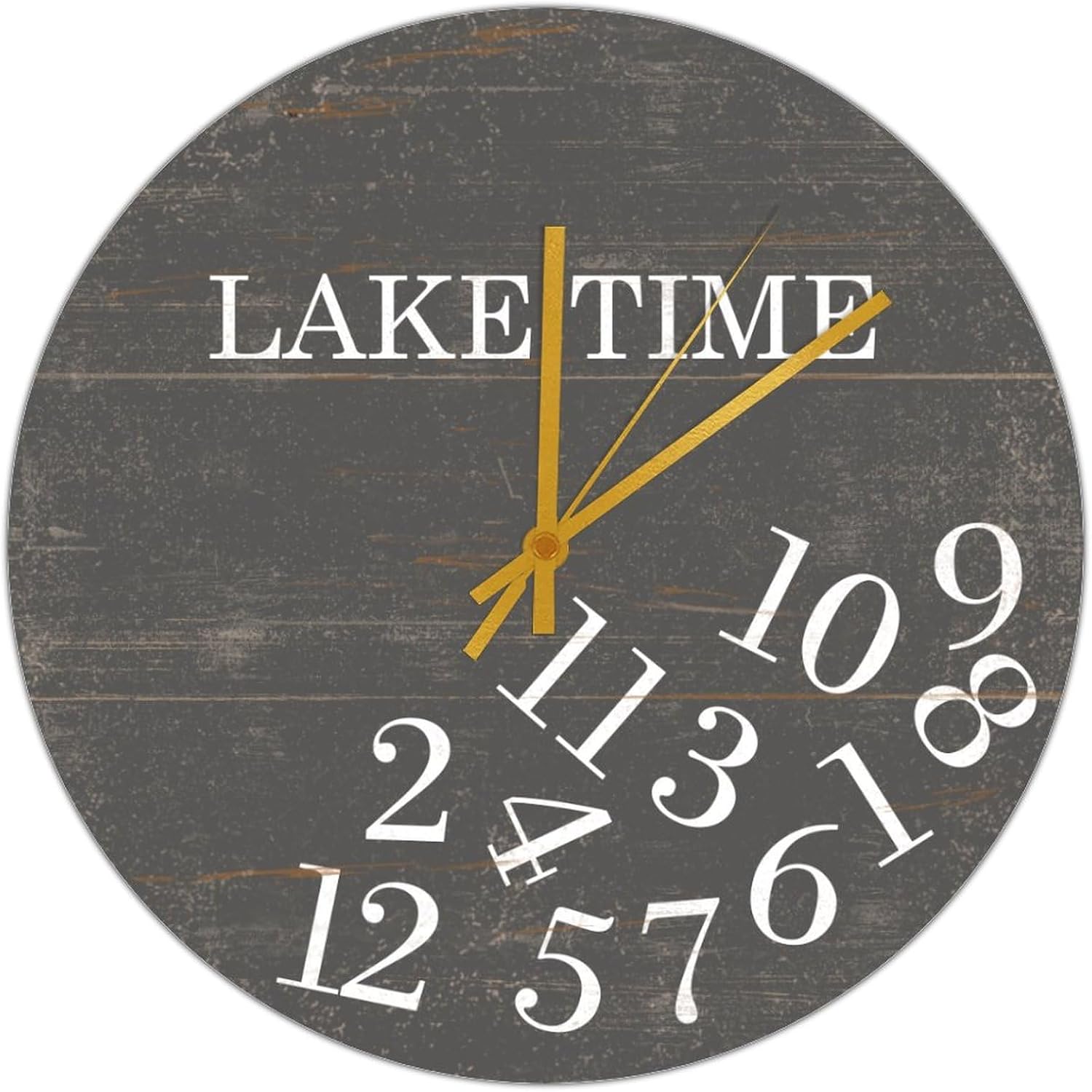 Lake Time Whatever Wooden Wall Clocks Retro Lake Time Whatever Silent Wall Clock