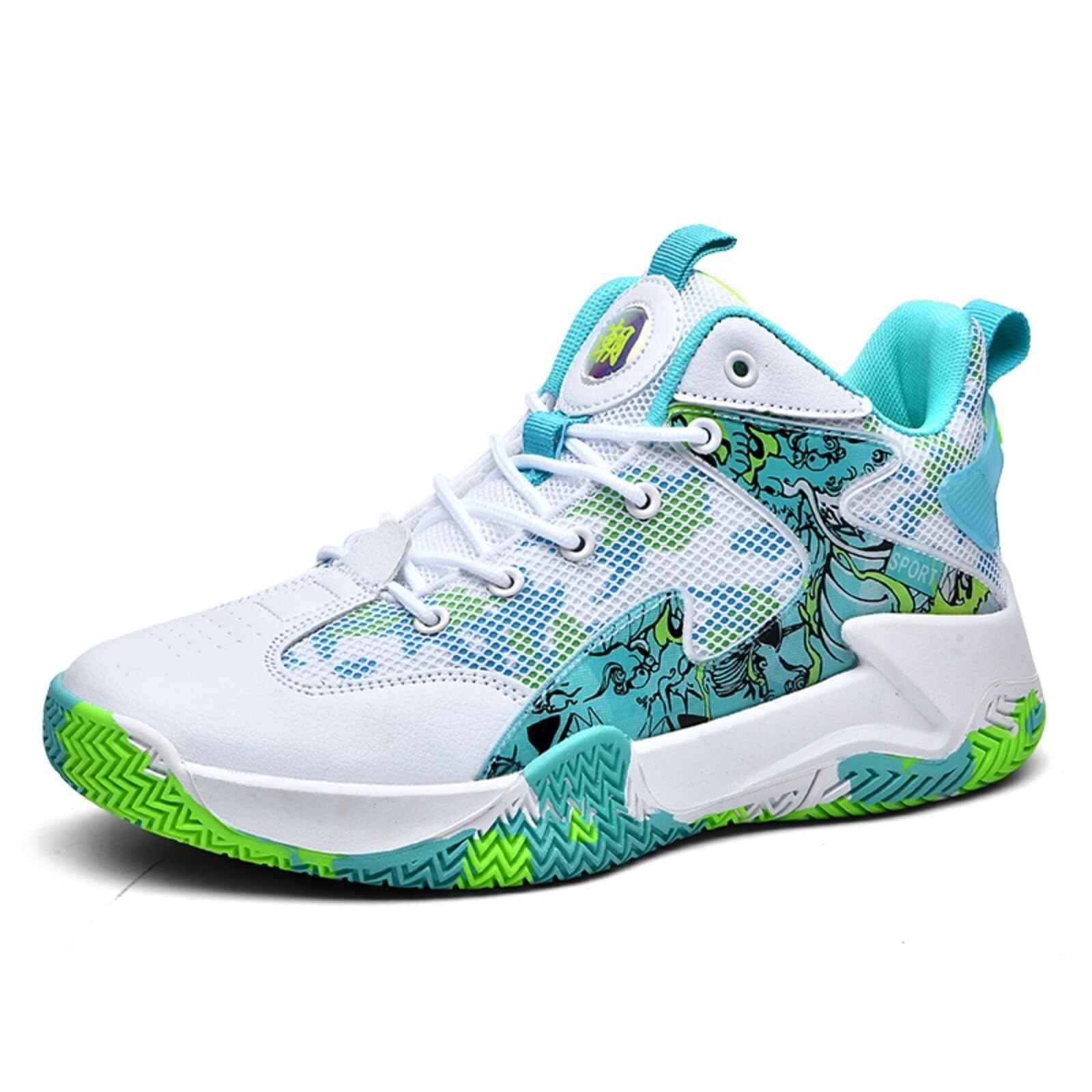 Chaussures de basket-ball vertes SOLASTRLDE en maille respirante pointure 41 EU