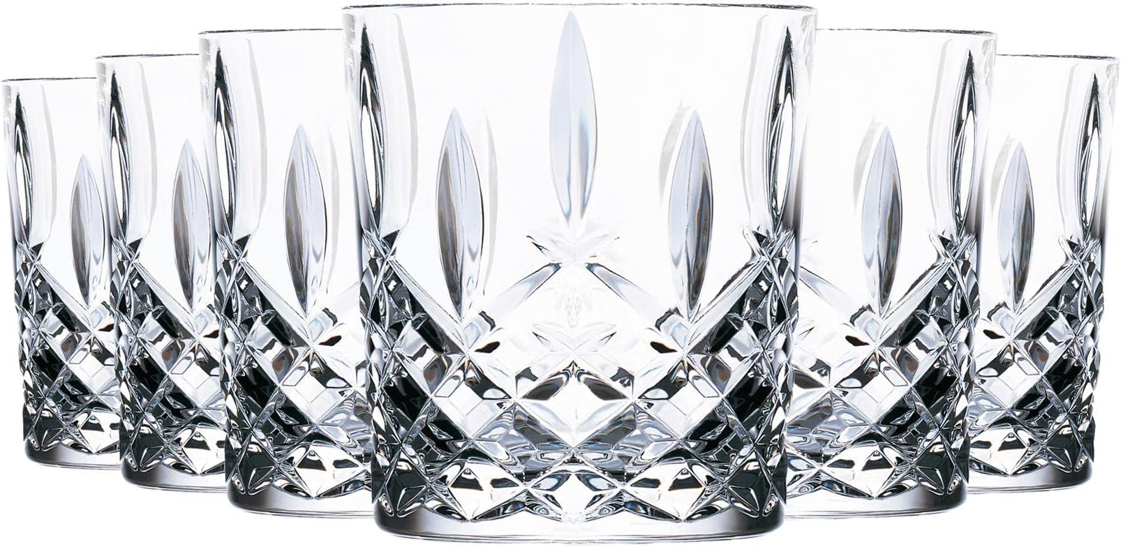6X 340ml Crystal Glass Tumbler Glasses Orchestra Range DOF Cocktail Tumblers Glass Set - Gift Boxed - Made in Italy Crystal