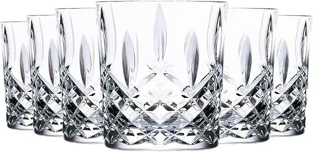 RCR Crystal 6x 340ml Crystal Glass Tumbler Glasses - RCR Orchestra Range DOF Cocktail Tumblers Glass Set - Gift Boxed - Made in Italy