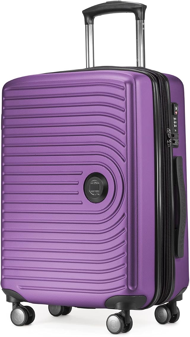 Hauptstadtkoffer Mitte - Handgepäck 55x40x23, TSA, 4 Rollen, Reisekoffer, Hartschalenkoffer, Rollkoffer, Handgepäckkoffer, Bordgepäck Koffer, Aubergine